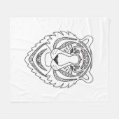 Geïnspireerde witte tijger fleece deken (Voorkant (Horizontaal))