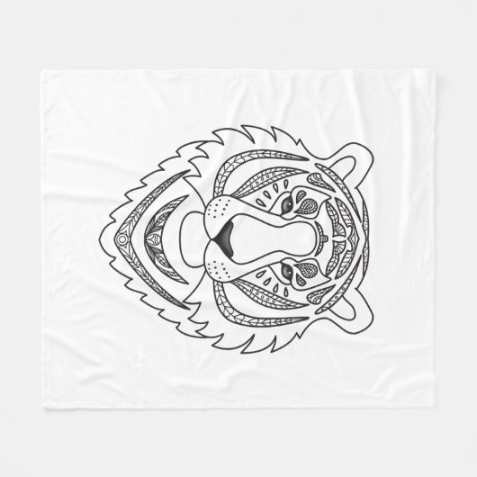 Geïnspireerde witte tijger fleece deken (Voorkant (Horizontaal))