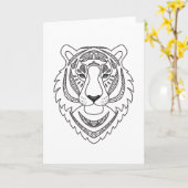 Geïnspireerde witte tijger kaart (Gele Bloem)