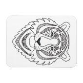 Geïnspireerde witte tijger magneet (Horizontaal)