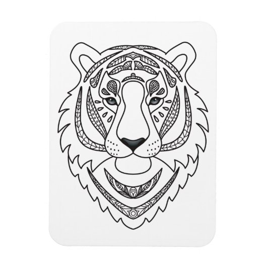 Geïnspireerde witte tijger magneet (Verticaal)