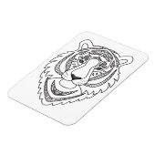 Geïnspireerde witte tijger magneet (Linkerzijde)