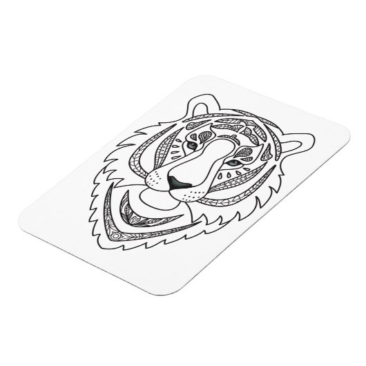 Geïnspireerde witte tijger magneet (Linkerzijde)