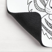 Geïnspireerde witte tijger muismat (Hoek)