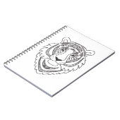 Geïnspireerde witte tijger notitieboek (Linkerzijde)