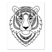 Geïnspireerde Witte Tijger Rubberstempel (Afrduk)