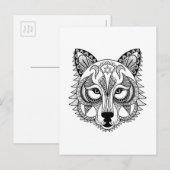 Geïnspireerde Wolf Briefkaart (Voorkant / Achterkant)