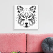 Geïnspireerde Wolf Canvas Afdruk (Insitu (Woonkamer))