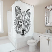 Geïnspireerde Wolf Douchegordijn (In situ)