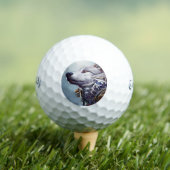geïnspireerde Wolf Head Art - Nostalgisch Golfballen (Insitu Shirt)