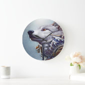 geïnspireerde Wolf Head Art - Nostalgisch Grote Klok (Huis)