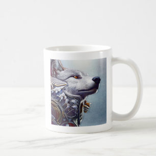 geïnspireerde Wolf Head Art - Nostalgisch Koffiemok