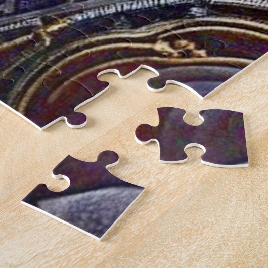 geïnspireerde Wolf Head Art - Nostalgisch Legpuzzel (Zijkant)