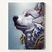 geïnspireerde Wolf Head Art - Nostalgisch Notitieboek (Achterkant)