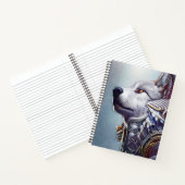 geïnspireerde Wolf Head Art - Nostalgisch Notitieboek (Binnen)