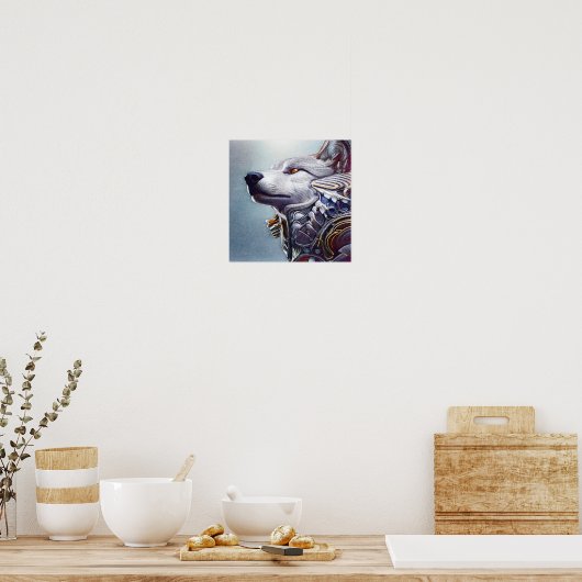  geïnspireerde Wolf Head Art - Nostalgisch Poster (Keuken)