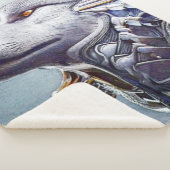 geïnspireerde Wolf Head Art - Nostalgisch Sherpa Deken (3/4)