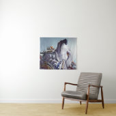 geïnspireerde Wolf Head Art - Nostalgisch Wandkleed (In Situ (horizontaal))