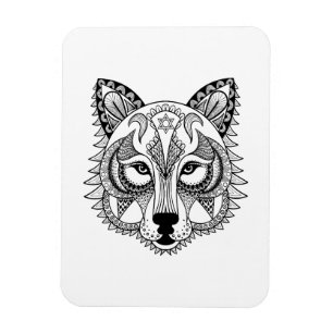 Geïnspireerde Wolf Magneet