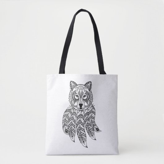 Geïnspireerde wolf met Dreamweaver 2 Tote Bag (Voorkant)