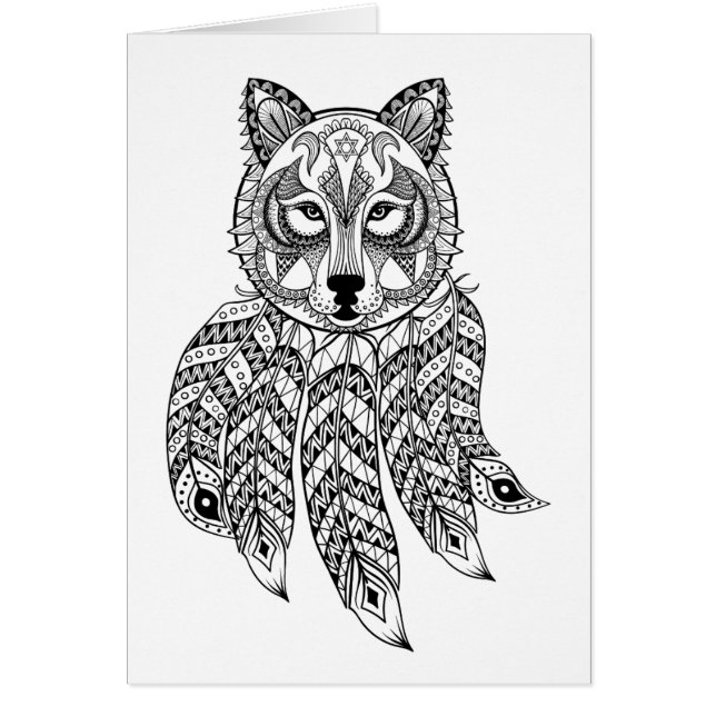 Geïnspireerde wolf met drocatcher (Voorkant)