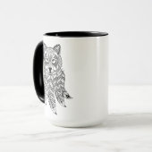 Geïnspireerde wolf met drocatcher mok (Voorkant links)