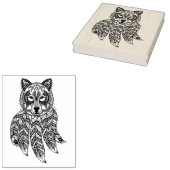 Geïnspireerde wolf met drocatcher rubberstempel (Gestempeld)