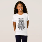 Geïnspireerde wolf met drocatcher t-shirt (Voorkant volledig)