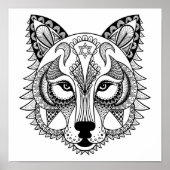 Geïnspireerde Wolf Poster (Voorkant)