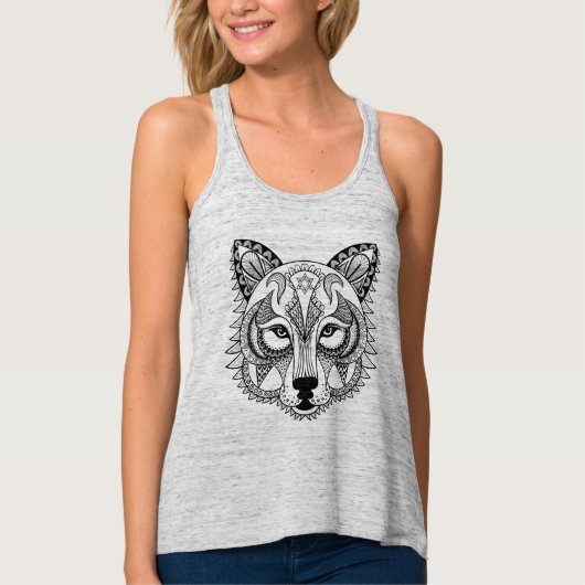 Geïnspireerde Wolf Tanktop (Voorkant)