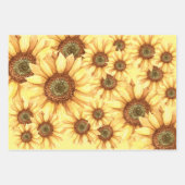 geïnspireerde zonnebloemen Decoupage Inpakpapier Vel (Voorkant 3)