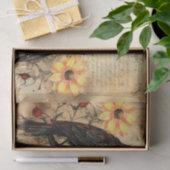  geïnspireerde zonnebloemen rode rozen raven tissuepapier (Geschenk)