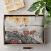  geïnspireerde zonnebloemen rode rozen raven tissuepapier (Geschenk)