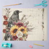  geïnspireerde zonnebloemen rode rozen raven tissuepapier (Craft)