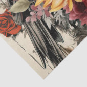  geïnspireerde zonnebloemen rode rozen raven tissuepapier (Detail)