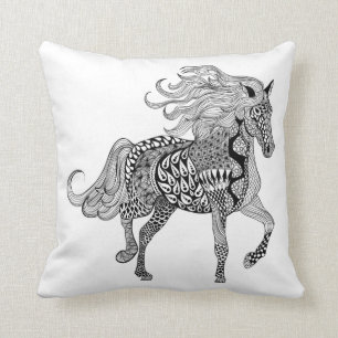 Geïnspireerde zwarte paarden kussen