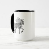 Geïnspireerde zwarte paarden mok (Voorkant links)