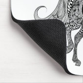 Geïnspireerde zwarte paarden muismat (Hoek)