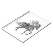 Geïnspireerde zwarte paarden notitieboek (Linkerzijde)
