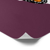 Geïnspireerde zwarte vlinders Oranje Violet Poster (Hoek)