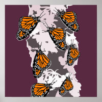Geïnspireerde zwarte vlinders Oranje Violet