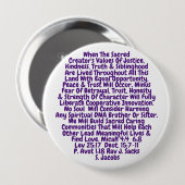 Geïntegreerd plan voor waarheid, rechtvaardigheid  ronde button 4,0 cm (Voorkant /achterkant)