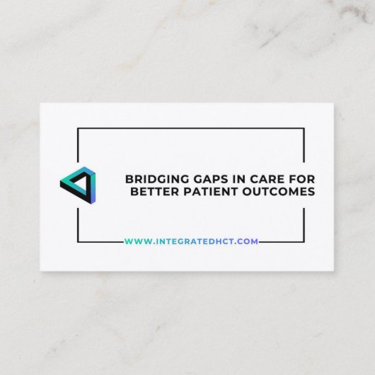 Geïntegreerde HCT Biz-Kaarten Visitekaartje (Achterkant)