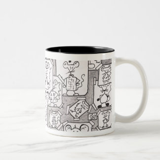 Geïntegreerde muizen tweekleurige koffiemok