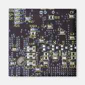 Geïntegreerde printplaat op een magneet (Voorkant)