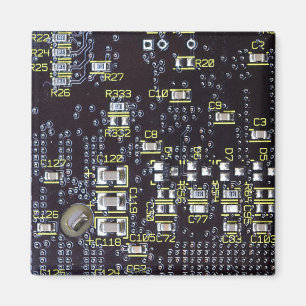 Geïntegreerde printplaat op een magneet