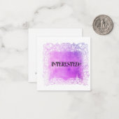 *~* GEÏNTERESSEERD? AP63 Relatie Platte Nota Kaart Notitiekaartje (Voorkant / Achterkant in situ)