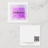 *~* GEÏNTERESSEERD? AP63 Relatie Platte Nota Kaart Notitiekaartje (Voorkant / Achterkant)