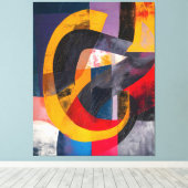 Geïnterlaced Horizon Canvas Afdruk (Insitu (Houten vloer))