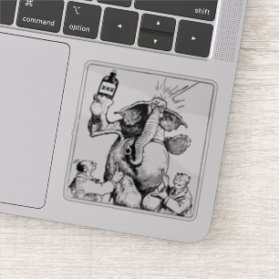 Geïntoxiceerde olifant sticker